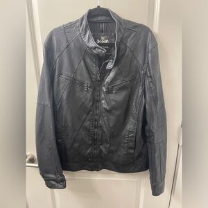 Express Mens Faux Leather Jacket Size L